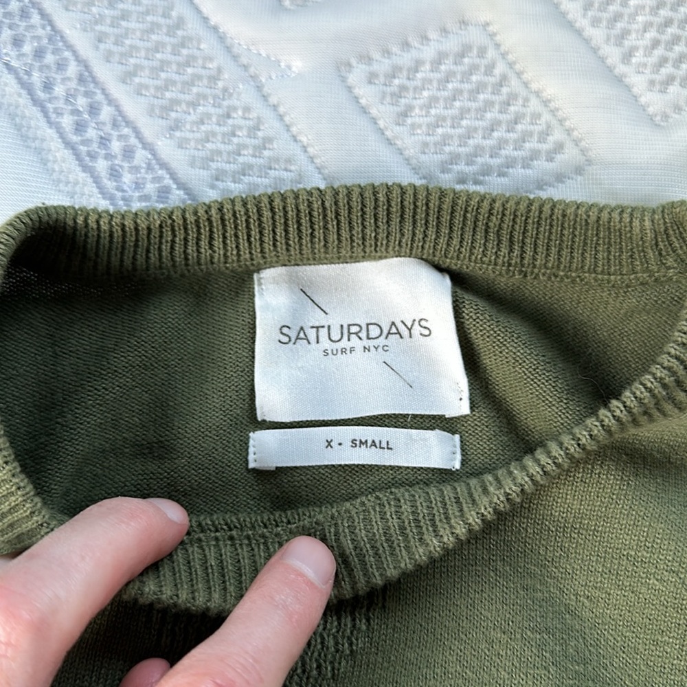 Saturdays New York City green crewneck sweater
